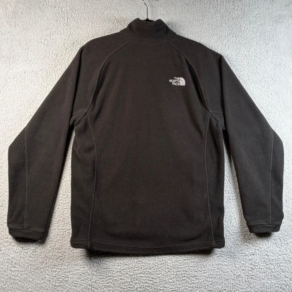 The North Face  Black Full Zip Fleece Jacket Mens M Mock Neck Hiking Gorpcore